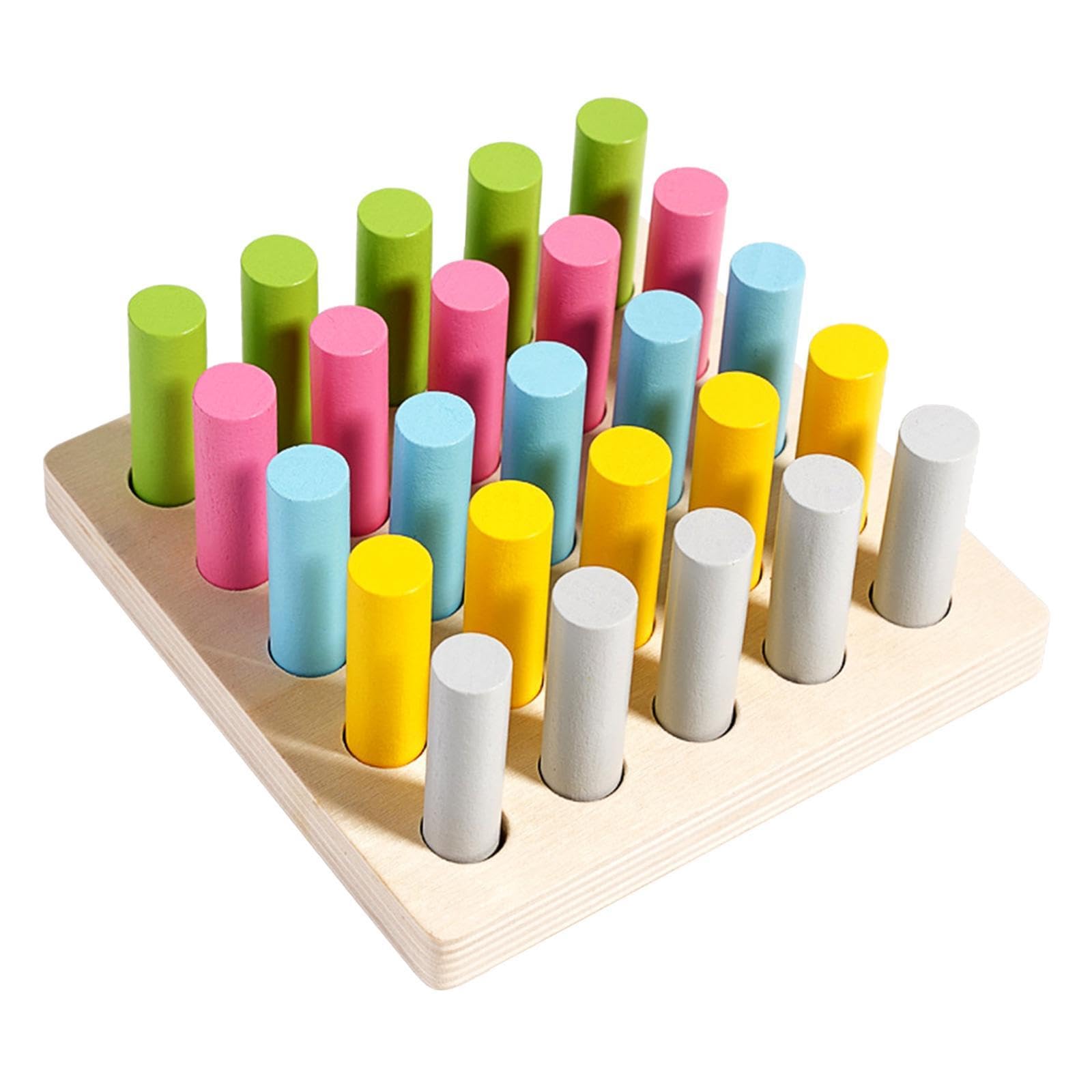 Merishopp Montessori Cylinder Blocks Educational Tools Colorful Cylinder Ladder Blocks Toys & Hobbies|Educational|Other Educatio