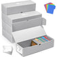 Fabmaker Trading Card Storage Box, 8-Pack1000 Count Card Storage Box With Dividers And Labels, Card Organizer For Yugioh Mtg Tcg