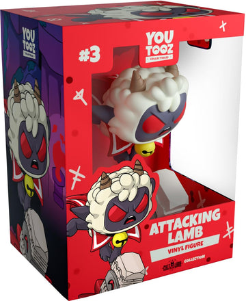 Youtooz Attacking Lamb 4.5'' Vinyl Figure, Official Licensed Collectible From Cult Of The Lamb Videogame, By Youtooz Cult Of The