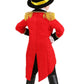 Toddler Ringmaster Costume | Circus Ensemble With Polyester And Rayon Twill Materials, Tailcoat Uniform Outfit Red