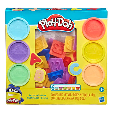 Play-Doh Fundamentals Letters with 26 Letter Stamper Tools and 6 Colors of Play-Doh