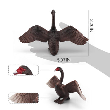 Lc Joycre 5 Inch Big Black Goose Toy Black Swan Figurine Swan Toy Animal Figure For Toddlers Preschool Animals Figures Eduaction