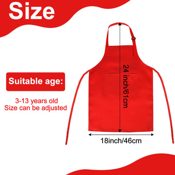 Bouboni 12 Pack Kids Apron Bulk With 2 Pockets Adjustable Chef Art Apron Kids Painting Aprons For Cooking Baking Painting Crafti