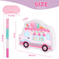 Wernnsai Ice Cream Piñata -15.7'' X 12.2'' Ice Cream Truck Piñata With Stick And Blindfold Birthday Game For Kids Girls Summer Candy Theme Party Baby Shower School Activities Dessert Party Decorations