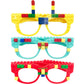 Hxezoc 12 Pcs DIY Building Bricks Glasses Building Blocks Games for Kids Creative Building Block Birthday Party Favors, Carnival