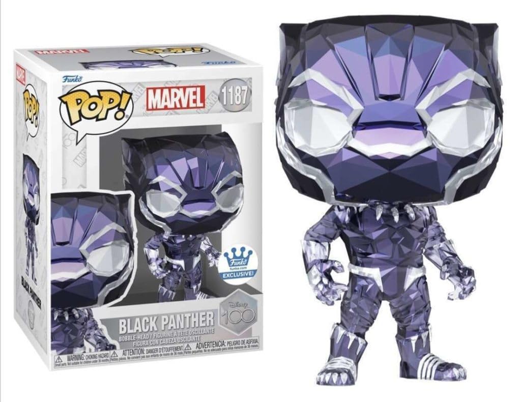 Funko Pop Black Panther #1187 Exclusive Vinyl Figure with Protector, 3.75 inches, Silver