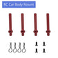 4-Pack Aluminum Alloy Rc Car Body Post Mounts With Clips For Axial Scx10 1/10 Rc Rock Crawler Option Parts (Red)