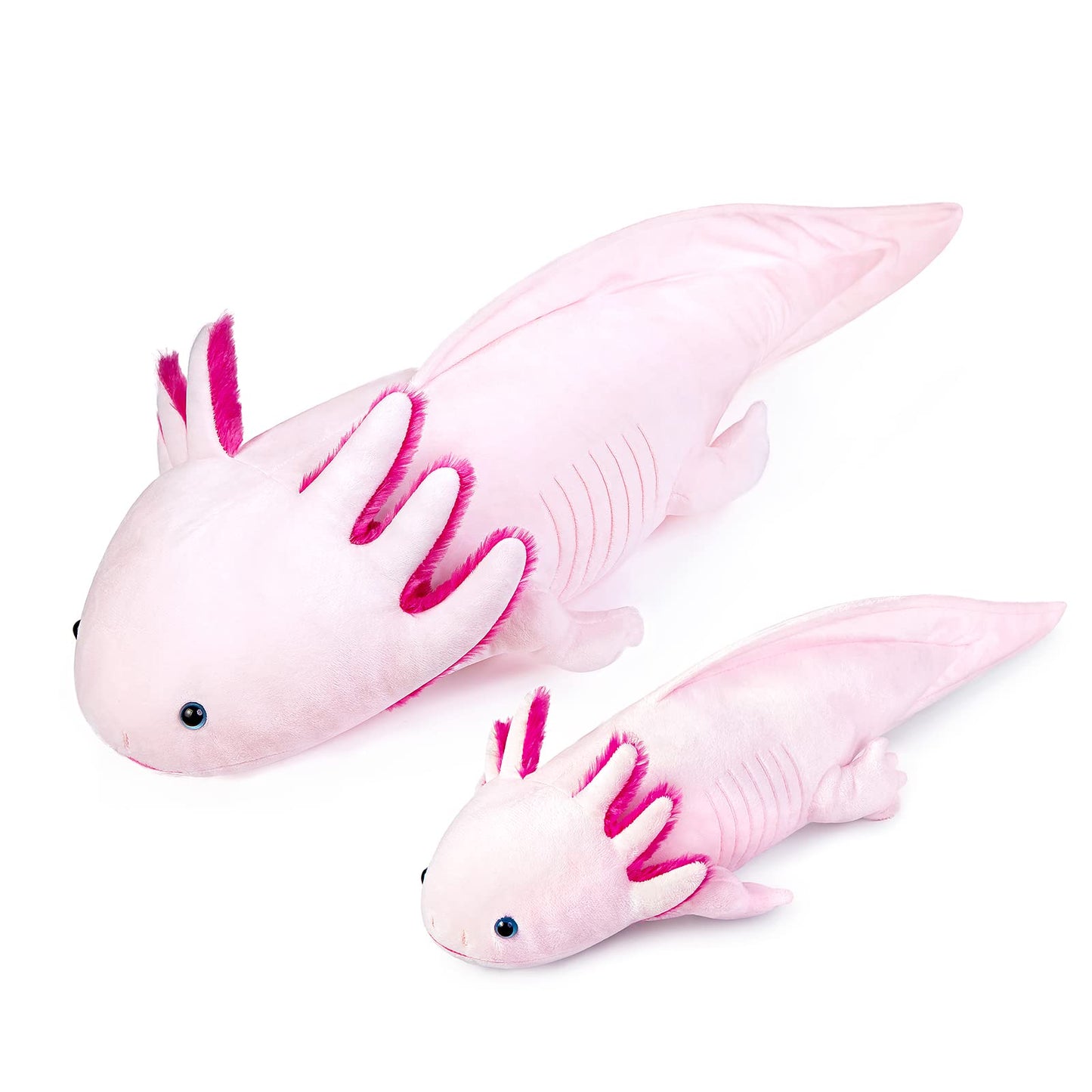 ZHONGXIN MADE Large Pink Axolotl Plush - 30 Inch Realistic Stuffed Toy, Soft Plush Fabric, Unique Gift for Kids