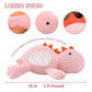 Popmeme Weighted Dinosaur Plush Throw Pillowd 24'' 3.5Lbs, Pink Dinosaur Weighted Stuffed Animal, Cuddle Plushies For Kids Birth
