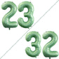 Goer Number 23 Balloons For 23Rd Birthday Party Decorations,42 Inch Jumbo Foil Helium 32 Balloons For 32Nd Birthday Party Decoration (Sage Green)