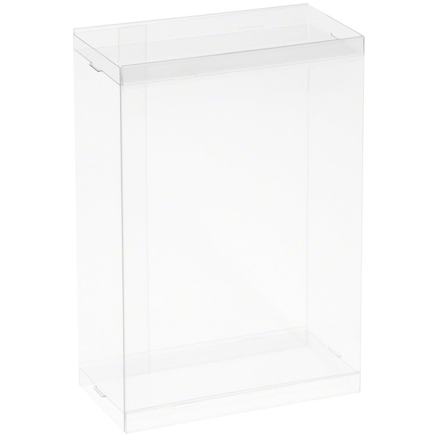 Dollsafe Clear Folding Display Box For Large 5-6 Inch Dolls And Action Figures, 5'' W X 2.5'' D X 6.5'' H, Pack Of 2