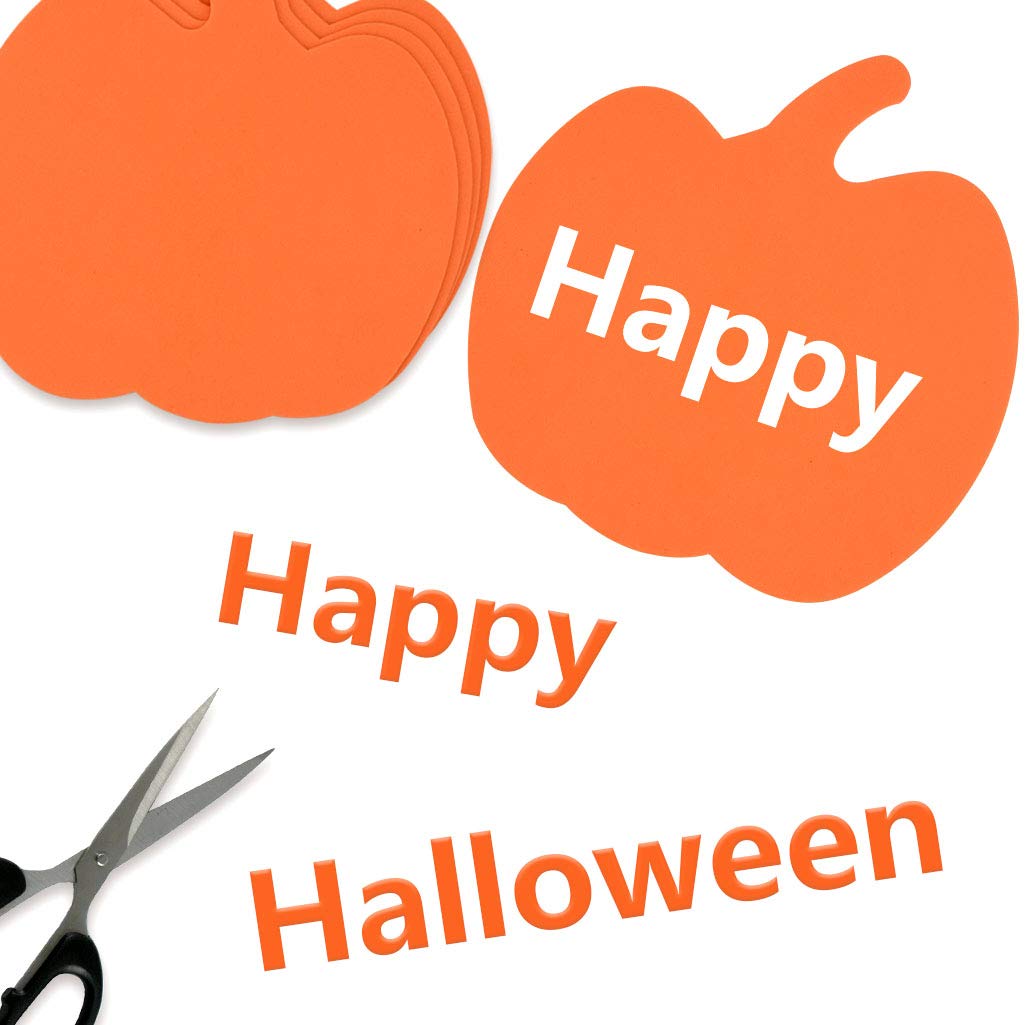 50pcs Foam Halloween Pumpkins Halloween Crafts Kit Foam DIY Pumpkin Decorating Pumpkin Shaped Foam Large Halloween Foam Pumpkin