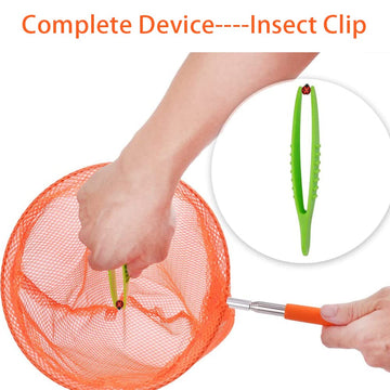 Dewel Kids Telescopic Butterfly Fishing Nets Butterfly Catchers For Kids Insect Catching Nets Outdoor Tools For Catching Bugs Fish Insect,Pop Up Mesh Cage Tweezers And Pliers Kit Extendable 34 Inches