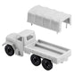 TimMee Plastic Army Men TRUCKS - White M34 Deuce and a Half Cargo Vehicles US Made