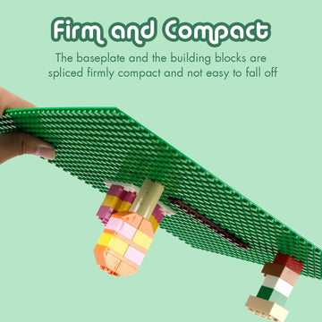 Unirolic 16-Pack Classic Baseplates, 32 * 32 Building Boards Compatible With All Major Brands, Building Plates For Building Bricks, Green/Grey/Sand/Blue