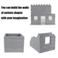 Feleph 260 Pieces Masonry Profile Bricks Set Building Blocks For Wall Parts And Pieces Diverse Bulk Toy Kit Compatible With Major Brands (Gray)