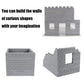 Feleph 360 Pieces 1X2 Masonry Profile Bricks Set Moc Building Blocks For Wall Parts And Pieces Diverse Bulk Toy Kit Compatible With Major Brands (Gray)