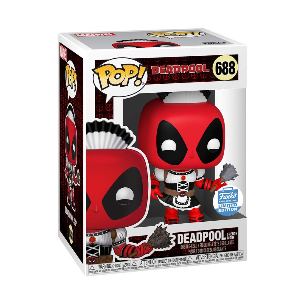 Funko Pop! Deadpool as French Maid #688 - Limited Edition, 3.75" Multicolor Vinyl Collectible