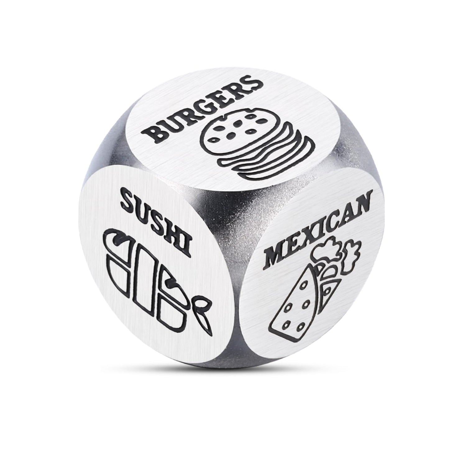 Valentines Gifts for Boyfriend Anniversary Steel Gift for Couples Food Date Night Decision Dice for Boyfriend Girlfriend Him Her