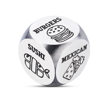Valentines Gifts for Boyfriend Anniversary Steel Gift for Couples Food Date Night Decision Dice for Boyfriend Girlfriend Him Her