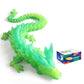 Rwsefk 30 In 3D Printed Dragon, 30Inch Dragon,3D Dragon Toy,Large Dragon Present,Ariculated Crystal Dragon(Gradient Bamboo Green