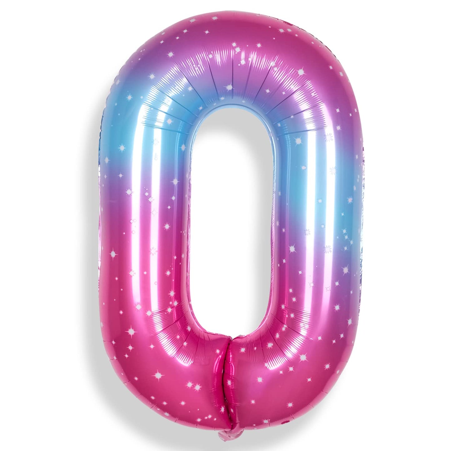 Rainbowq 0 Balloon Number 40 Inch For Boy Or Girl Big Starry 0-9 Foil Mylar Large 0 Number Balloon Happy 0Th Birthday Party Anni