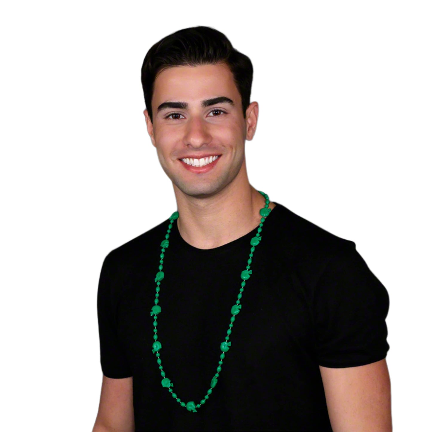 Blinkee Football Helmet Bead Necklaces Green Pack Of 12