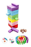 Kids Mandi Wooden Blocks (54 Pieces)  Stacking Game And Tumbling Building Block For Toddlers Kids | Timber Tower Wood Blocks | 