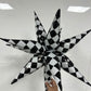 3Pcs 26Inch 3D Black White Explosion Star Foil Balloon, Black White Racing Car Foil Cone Starburst Balloons For Birthday Wedding