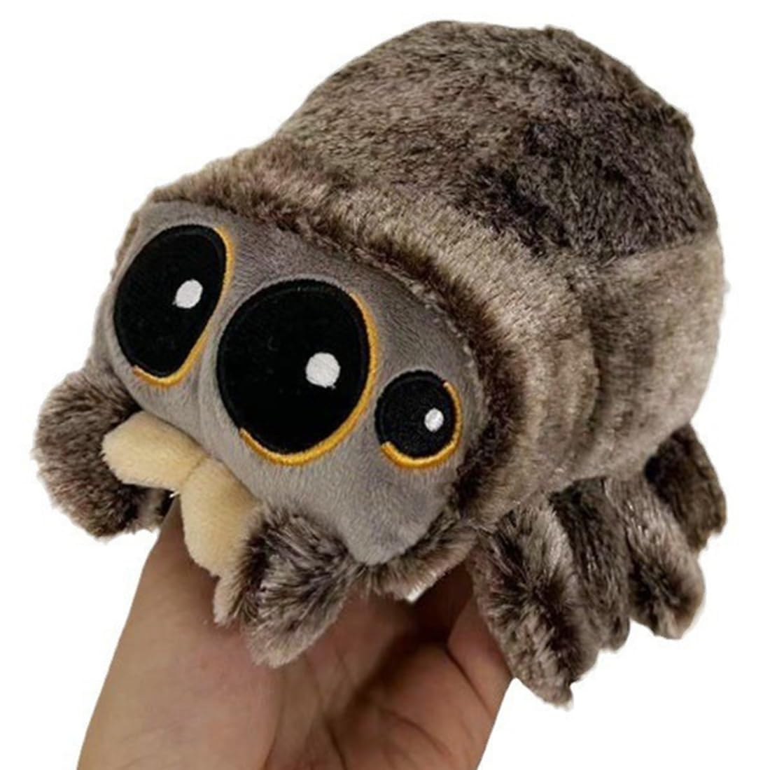 Spider Plush 6.9 Inch Jumping Spider Stuffed Animal Plush Toy Soft Cute Spider Plushie Gift For Kids (A-2Pcs)