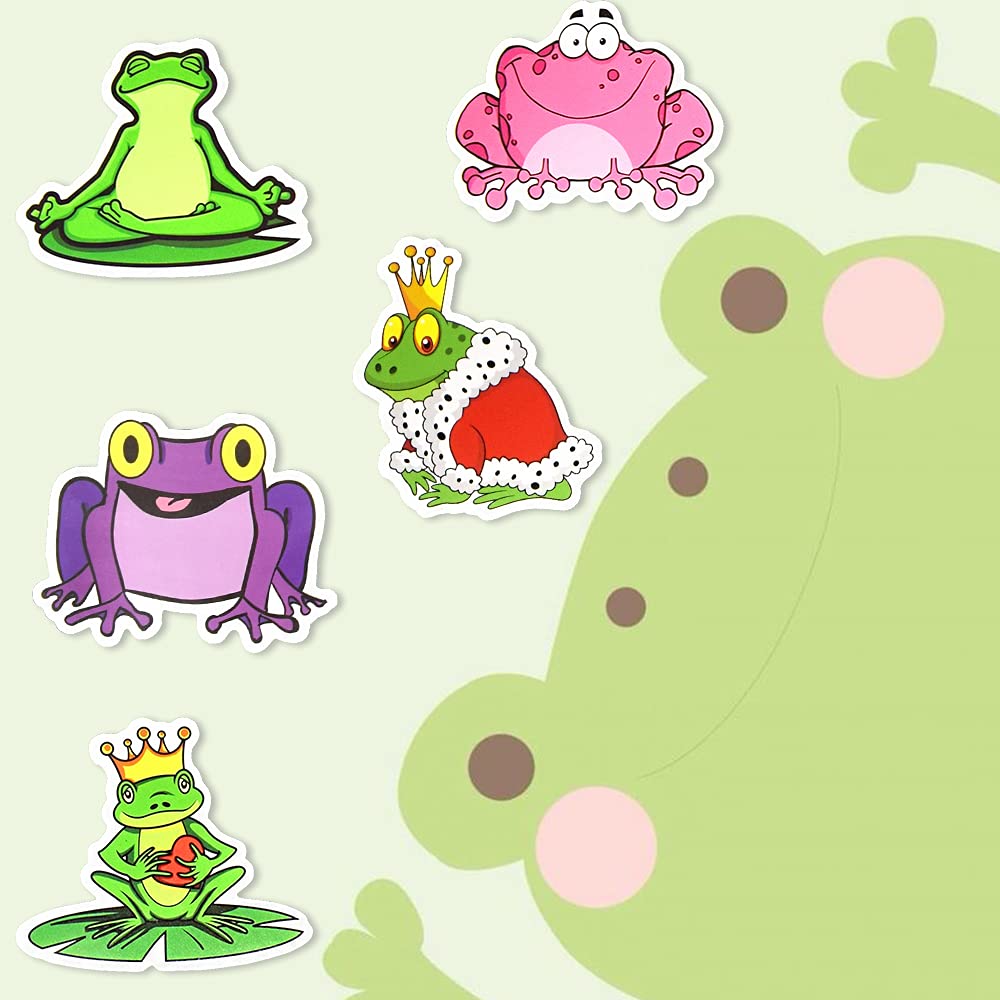 Susihi Cute Frog Stickers For Laptop Frog Stickers For Kids Stickers For Water Bottles Waterproof Vinyl Frog Stickers Bulk(50Pcs