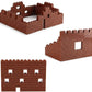 Yujhitp 200 Pcs Brown 1X2 Masonry Profile Bricks, Classic Brown Building Wall Bricks Blocks Bulk, Compatible With Lego Parts And