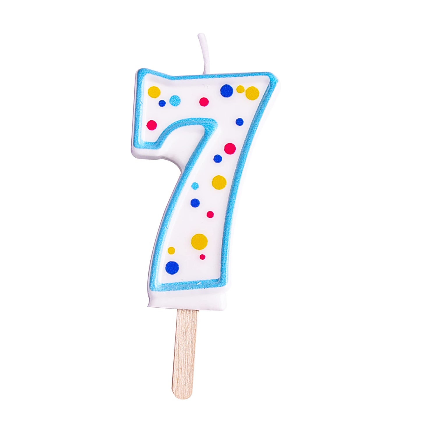 PME Blue Number 7 Candle, 2.5 inch