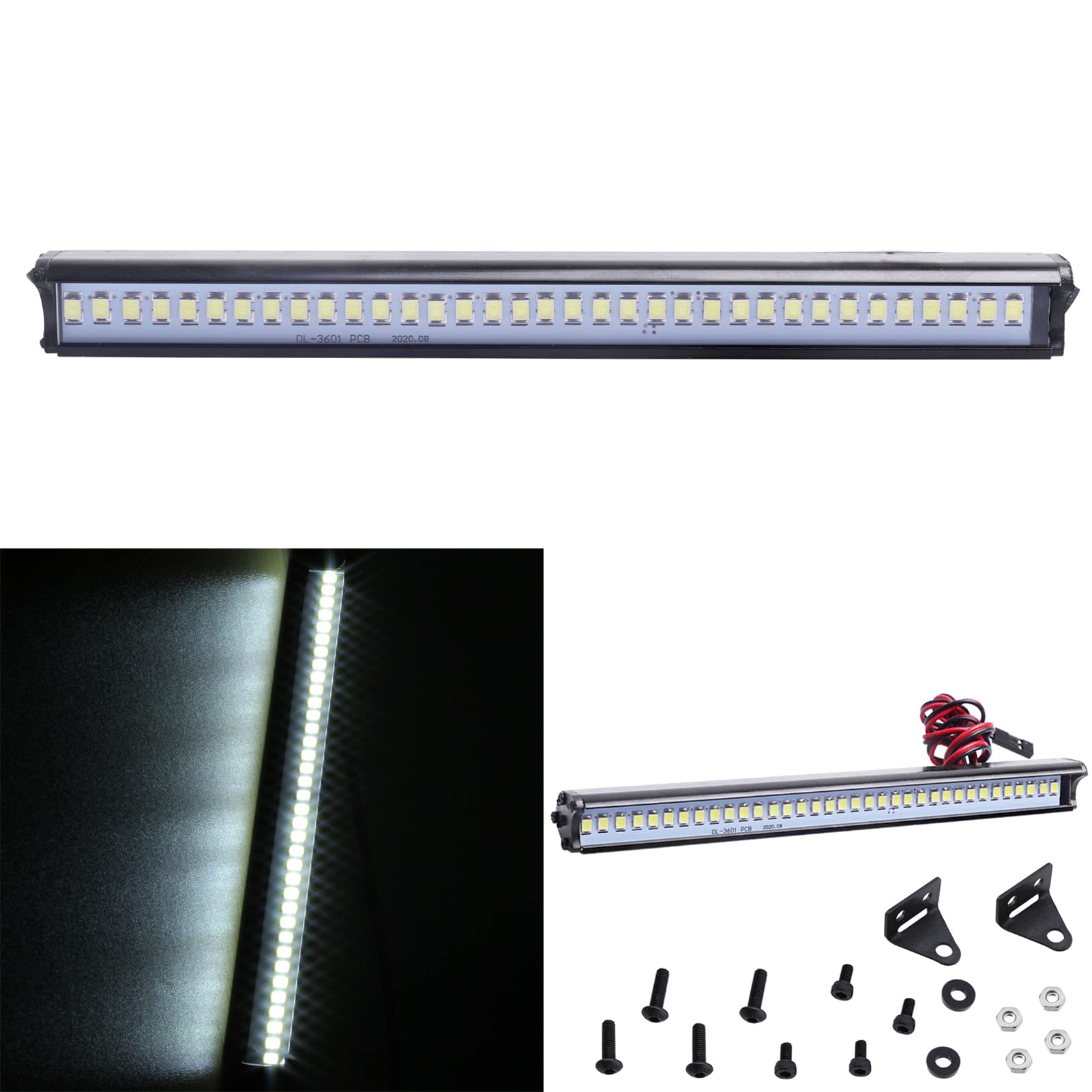 CrazyHobby Super Bright RC LED Light Bar RC Roof LED Lamp Kit for 1/10 Traxxas TRX4 Slash 2WD 4X4 Axial SCX10 & SCX10 II Arrma R