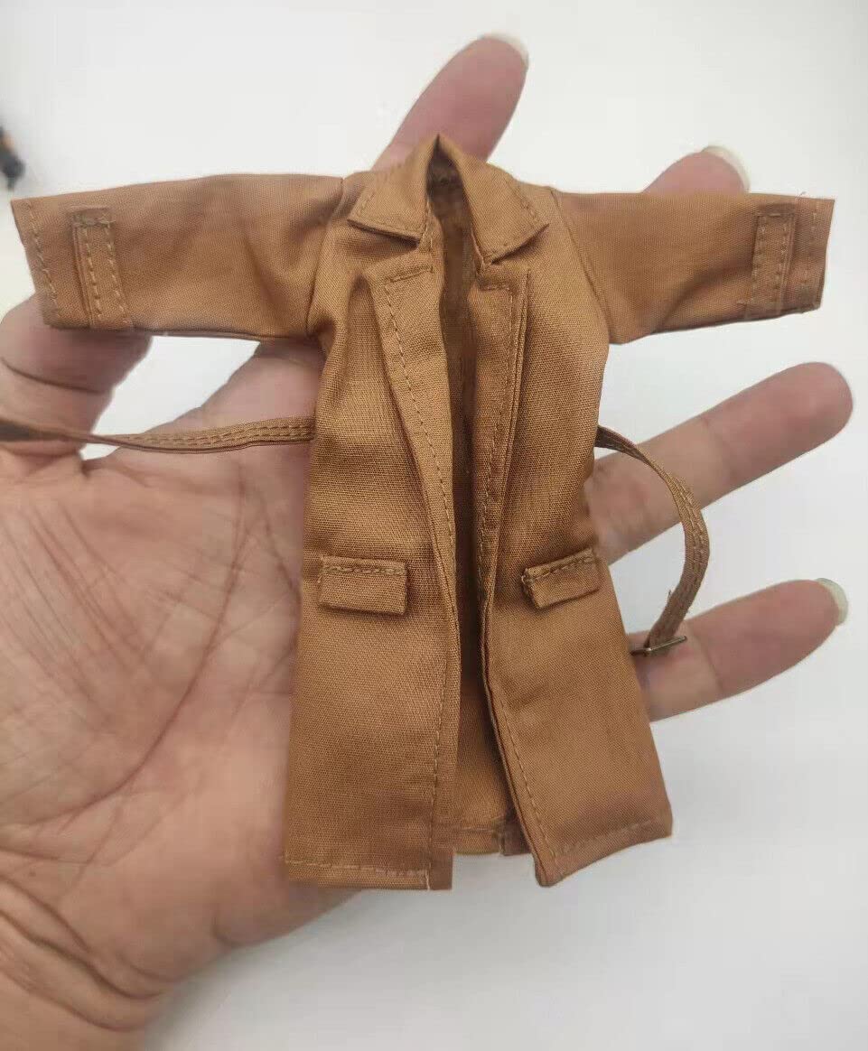 Boswon 1/12 Scale Clothes Brown Male Coat Model With Iron Wire For 6' Body Figure