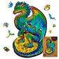 Unidragon Wooden Jigsaw Puzzles - Guarding Dragon, 183 Pcs, Medium 8.3' ?13, Beautiful Gift Package, Unique Shape Best Gift For Adults And Kids