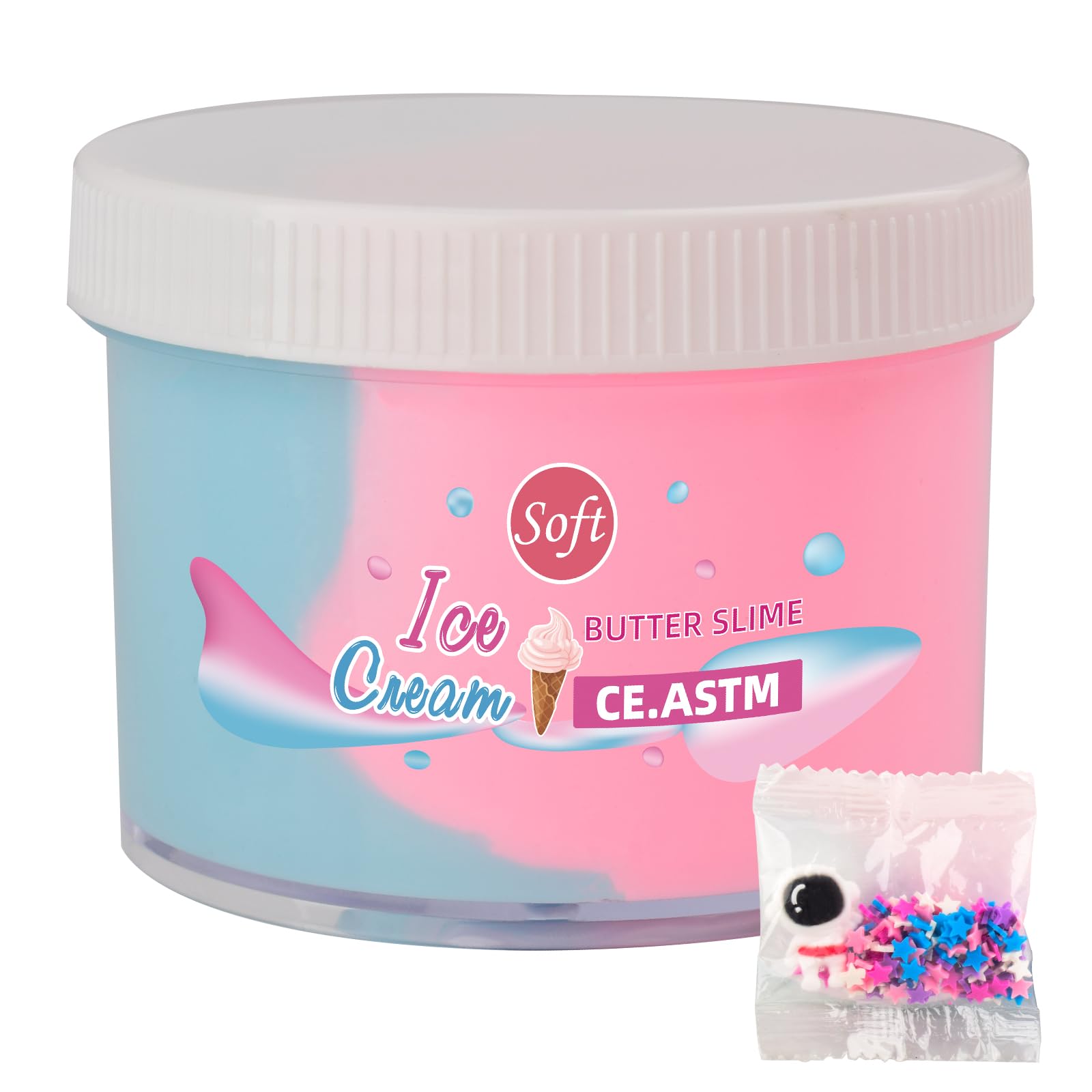 Afofall Butter Slime Pack For Girls, Astronaut Cotton Slime Super Soft And Stretchy, Non-Sticky, Mess-Free, Slime For Kids Class