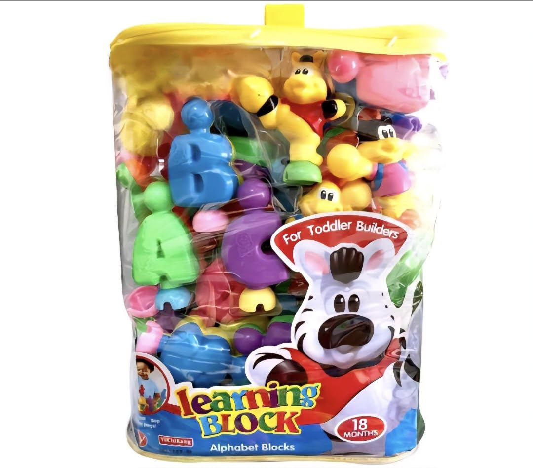 Dhanoas Toddler Building Blocks Set, Educational Stacking Toys, 30 Colorful Pieces, Learning Development For Kids