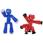 Zing Stikbot Dual Pack - Includes 2 Stikbots - Collectible Action Figures, Stop Motion Animation, Ages 4 And Up (Indigo Clear Blue (Grim) + Red Chrome (Kyron))