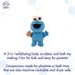 Soapsox-Cookie Monster-Baby Bath Scrub-Refillable Bubble Bath Sponge Toys For Babies-Machine Washable