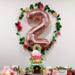 Paticool 40 Inch Rose Gold Number Balloon 2, Large Number Foil Balloons Mylar For Girl Boy Birthday Party Celebration Decoration