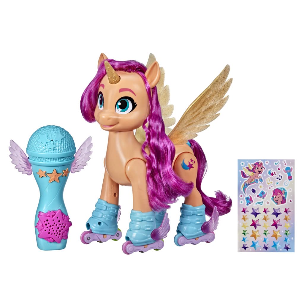My Little Pony: A New Generation Movie Sing N Skate Sunny Starscout  Interactive 9Inch Remote Control Toy with 50 Reactions, 