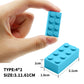WYSWYG 140 Building Blocks Set - 2 x 4 Classic Bricks, Compatible, for Kids & MOC Lovers - Sky Blue.