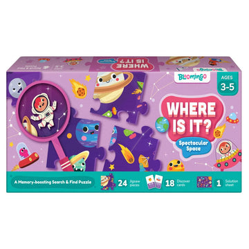 Bloomingo Where Is It? - Spectacular Space : Engaging Space Search Game For Kids | Develops Observation, Focus & Memory | 48-Pie