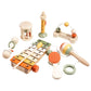 7 Pieces Educational Wooden Percussion Instrument Set Pastel Toddler Instrument Set Sensory Wooden Music Toy ChildCentered For 