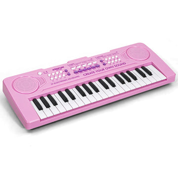 Raimy 37 Keys Keyboard Piano For Kids, Portable Keyboard Piano Early Learning Educational Electronic Musical Instrument Toys Gifts For 3 4 5 6 7 8 9 Year Old Boys And Girls (Pink)