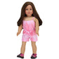 Sophia'S 18' Doll Pink Tie Dye Romper With Cinched Waist