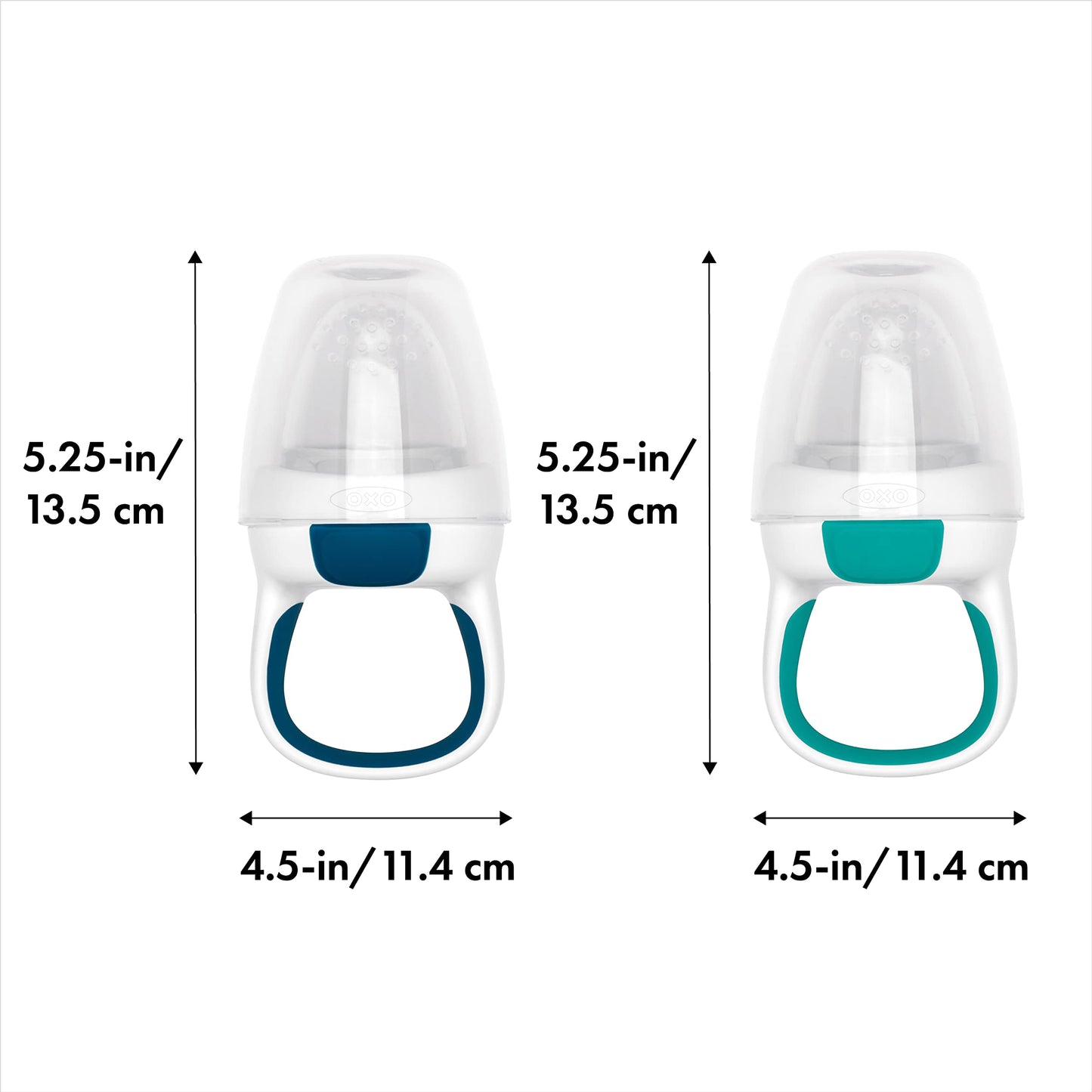 Oxo Tot Silicone Self-Feeder 2 Pack Teal/Navy