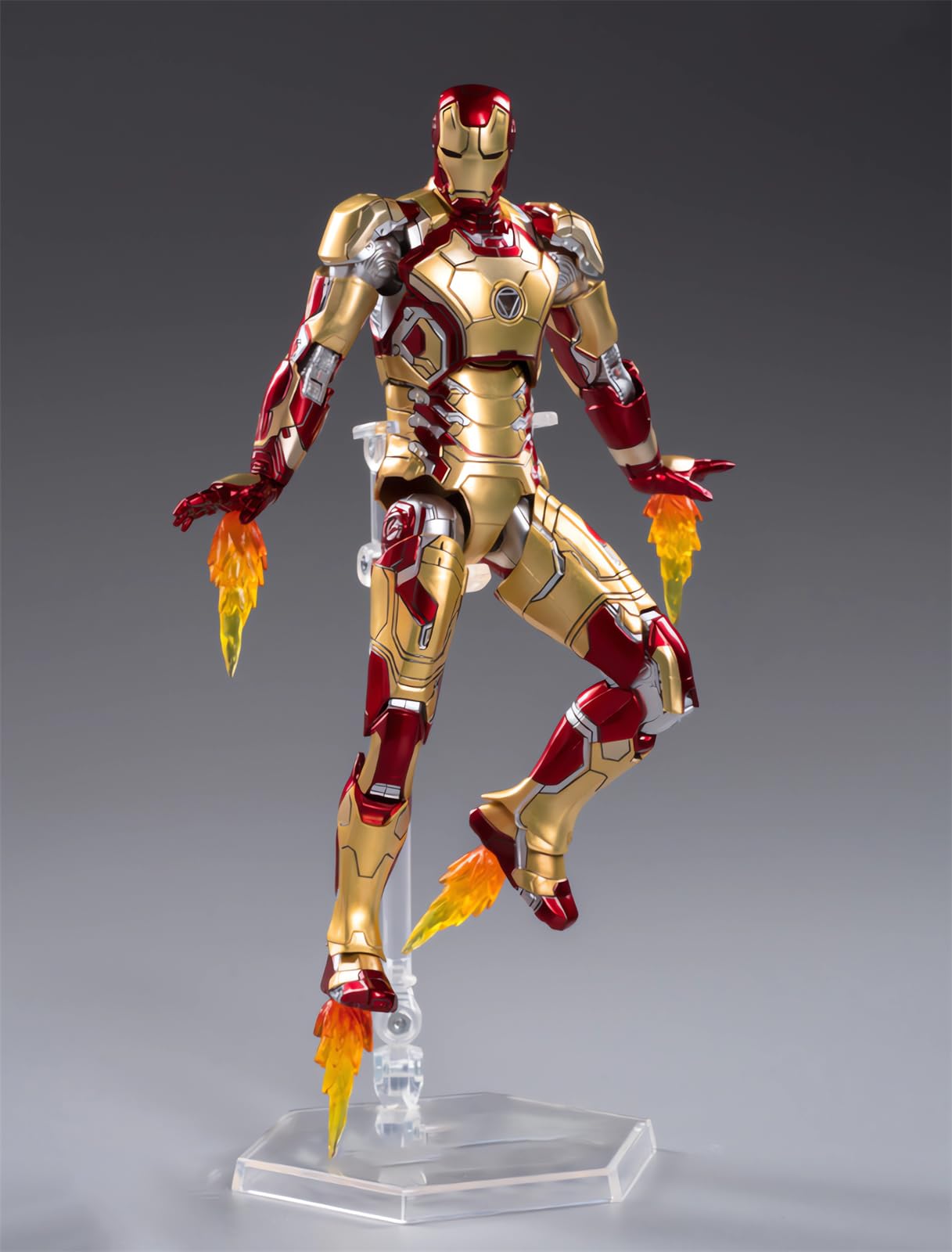 OVONNI 7 Inch Ironman MK42 Action Figure - Collectible, Exquisite Painting, ABS Material, with Accessories (1/10 Scale)