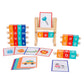 CALANDIS Reading Blocks Spelling Games Flash Cards with 32 Double Sided Cards Gifts | Other Educational Toys | Educational